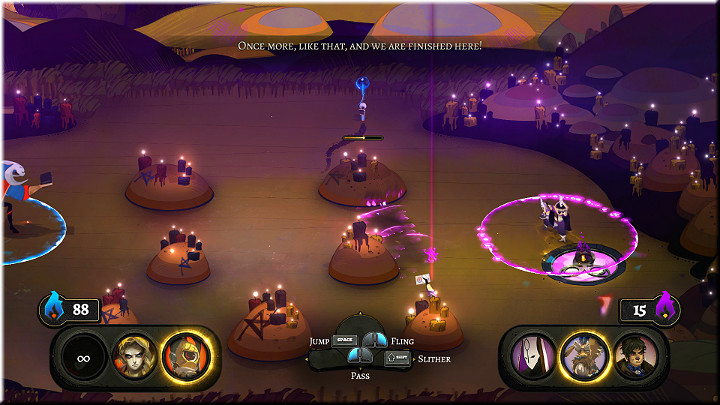 W tym meczu przeciwnicy dysponują dodatkowymi Talizmanami i umiejętnościami - Obrzędy 9-16 | Opis przejścia | Pyre - Pyre - poradnik do gry