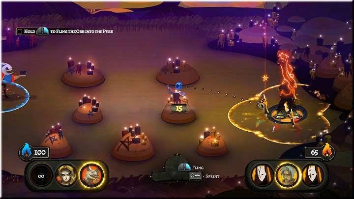 Pierwsi przeciwnicy nie powinni stanowić większego problemu ponieważ jest to tak naprawdę rozgrywka instruktarzowa - Obrzędy 1-8 | Opis przejścia | Pyre - Pyre - poradnik do gry