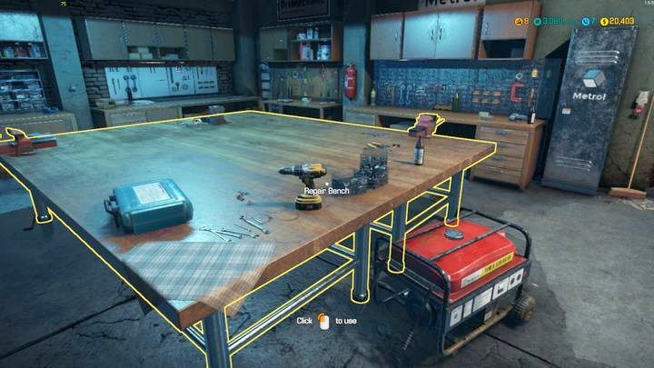 Stół naprawczy - Naprawianie uszkodzonych podzespołów | Podstawy Car Mechanic Simulator 2018 - Car Mechanic Simulator 2018 - poradnik do gry