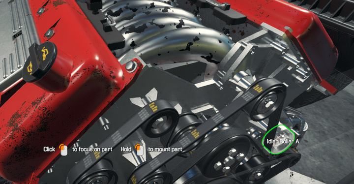 Rolkę typu A wymień tylko przy pasku A, przy B zostaw starą - Zlecenie 29 - Mayen M8 | Zlecenia fabularne w Car Mechanic Simulator 2018 - Car Mechanic Simulator 2018 - poradnik do gry