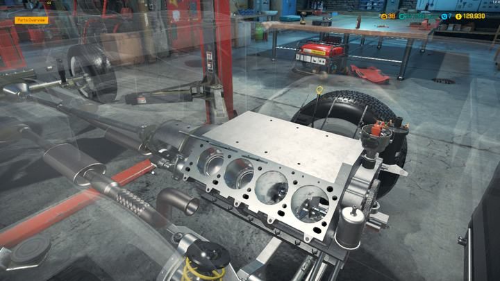 Tym razem silnik jest niekompletny - uzupełnij go nowymi częściami. - Zlecenie 31 - Delray Custom | Solucja Car Mechanic Simulator 2018 - Car Mechanic Simulator 2018 - poradnik do gry