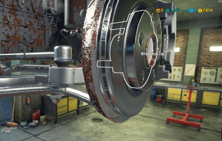 Zaślepka półosi przy przednim kole. - Zlecenie 5 - Salem Kieran | Solucja Car Mechanic Simulator 2018 - Car Mechanic Simulator 2018 - poradnik do gry