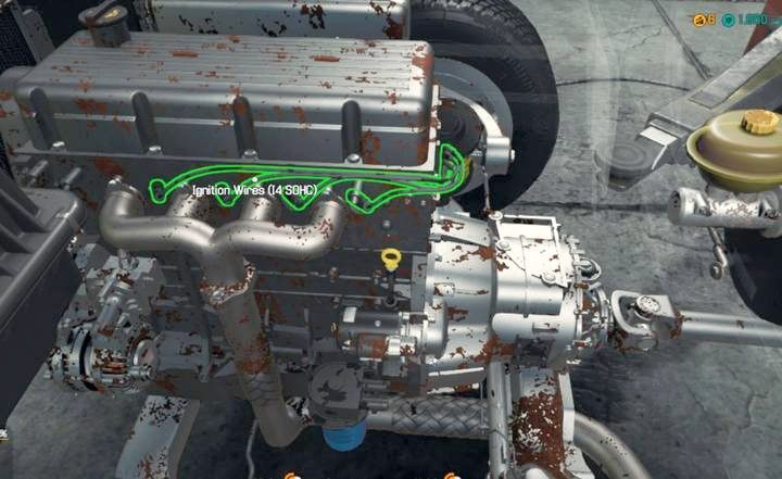 Przewody zapłonowe - po ich zdjęciu będziesz mógł zdemontować świece zapłonowe - Zlecenie 6 - Salem Flamo | Opis przejścia Car Mechanic Simulator 2018 - Car Mechanic Simulator 2018 - poradnik do gry