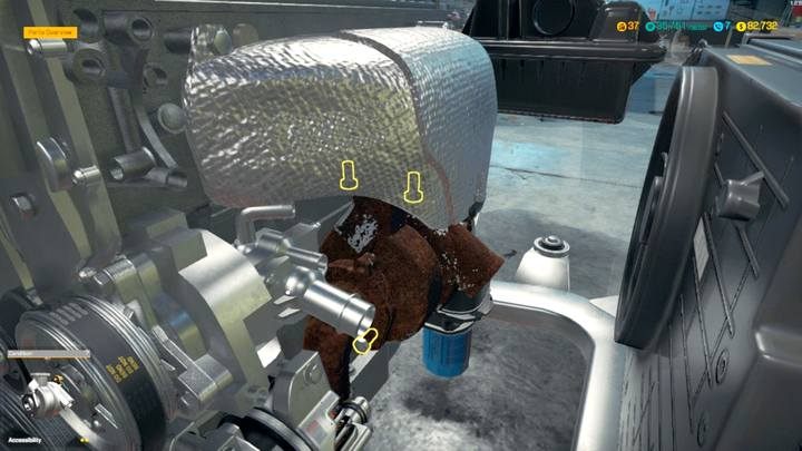 Tym razem łatwo pominąć turbosprężarkę ukrytą pod osłoną. - Zlecenie 27 - Emden Lotz GT | Zadania w Car Mechanic Simulator 2018 - Car Mechanic Simulator 2018 - poradnik do gry