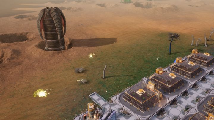 Robak piaskowy może poważnie uszkodzić budynki uprawne. - Arido Mesa | Opis przejścia Aven Colony - Aven Colony - poradnik do gry