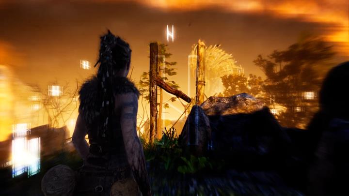 Oto miejsce lokalizacji pierwszej runy. - Hellblade Senuas Sacrifice: Drzwi z runami, Siedziba Surta - Hellblade: Senuas Sacrifice - poradnik do gry