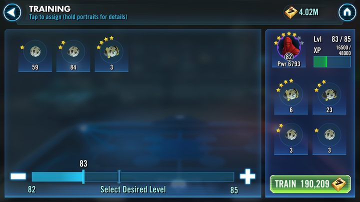 1 - Poziom postaci | Ulepszanie postaci w Star Wars Galaxy of Heroes - Star Wars: Galaxy of Heroes - poradnik do gry