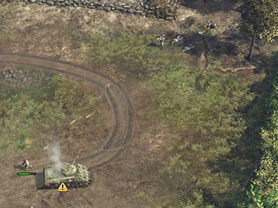 Twój samotny czołg jest pod ostrzałem, a piechota jest za daleko? Niech jeden kierowca opuści na chwilę pojazd. Otrzymasz potrzebną wizję na okolicę. Jeśli będzie ranny, zamień go z innym żołnierzem wewnątrz pojazdu. - Porzucanie pojazdów | Prowadzenie bitew | Sudden Strike 4 - Sudden Strike 4 - poradnik do gry