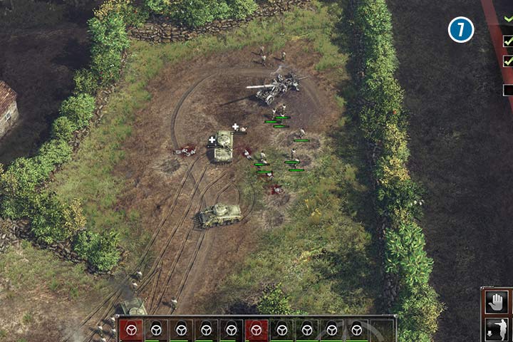 Możesz przejąć ciężkie niemieckie działa, choć będzie to kosztować życie kilku żołnierzy. Otrzymasz za to potężne wsparcie ogniowe. Jeśli nie jesteś w stanie go przejąć, lepiej po prostu wysłać samolot szturmowy albo zniszczyć go czołgami. Ważne, żeby nie przeszkadzał w oczyszczaniu miasta. - Misja 2 - Bitwa o Żywopłoty | Alianci | Kampania | Sudden Strike 4 - Sudden Strike 4 - poradnik do gry