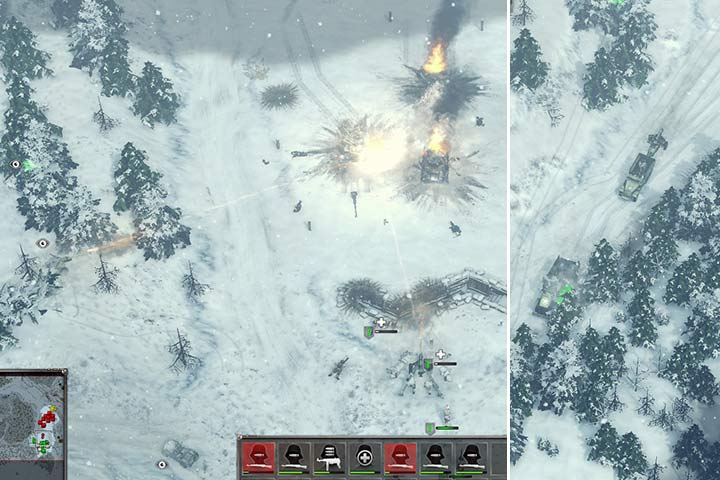 Obsadź działa i umieść piechotę w okopach, po dotarciu na nową linię obrony. Nie uda ci się uniknąć strat w ludziach, więc trzymaj Sanitariuszy w pogotowiu na tyłach twojej obrony. Następnie, użyj pojazdów do ewakuacji na nowe stanowiska obronne. - Misja 5 - Bitwa o Ardeny | Alianci | Kampania | Sudden Strike 4 - Sudden Strike 4 - poradnik do gry