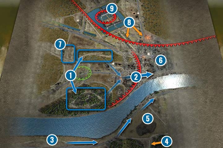 Wybór doktryny jest tutaj zależny od stylu twojej gry - Misja 7 - Operacja Plunder | Alianci | Kampania | Sudden Strike 4 - Sudden Strike 4 - poradnik do gry