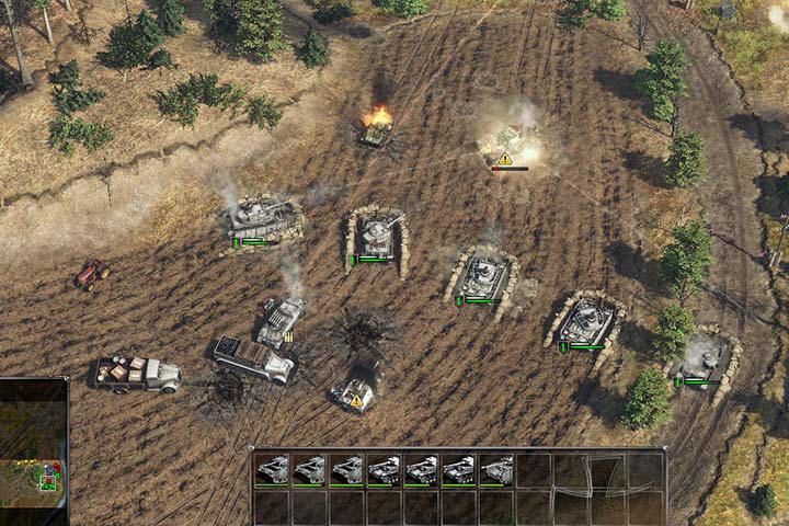 Kilka umocnionych czołgów Panzer IV odeprze większość kontrataków na twoją artylerię. Używaj piechoty namierzaj cele z lasu dla twojej artylerii. - Misja 5 - Bitwa pod Kurskiem | Niemcy | Kampania | Sudden Strike 4 - Sudden Strike 4 - poradnik do gry