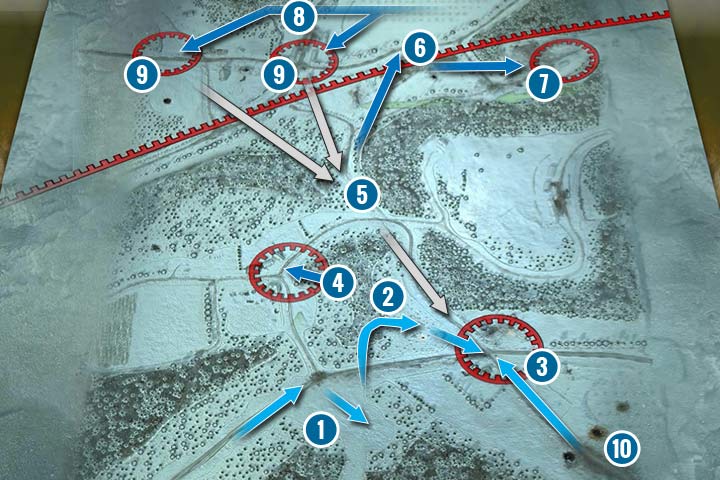 W tej misji trudno wskazać najlepszą doktrynę - Misja 7 - Bitwa o Ardeny | Niemcy | Kampania | Sudden Strike 4 - Sudden Strike 4 - poradnik do gry
