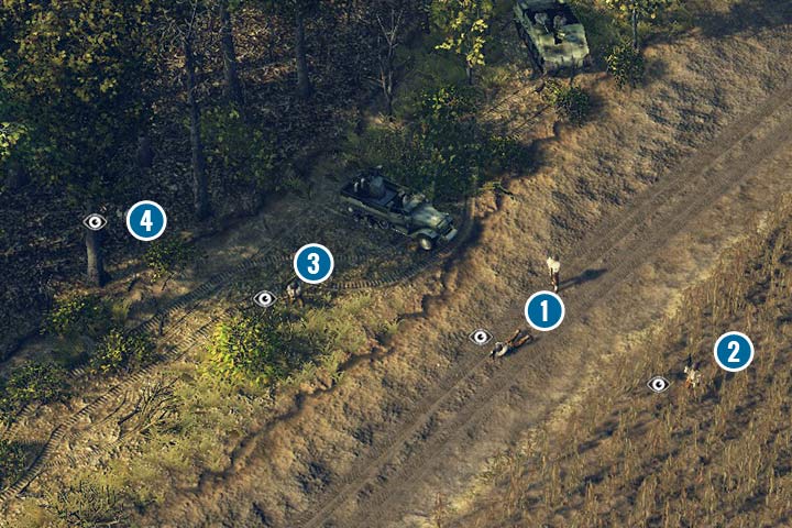 Lasy i różne typy roślinności to przyjaciel piechoty, która może się ukryć (symbol oka). Wykorzystaj mądrze ten typ terenu do przeprowadzenia zasadzek lub tworzenia punktów obserwacyjnych. Większość pojazdów nie wykorzysta zalet gęstej roślinności, jeśli nie posiada kamuflażu. - Porady ogólne do Sudden Strike 4 - Sudden Strike 4 - poradnik do gry