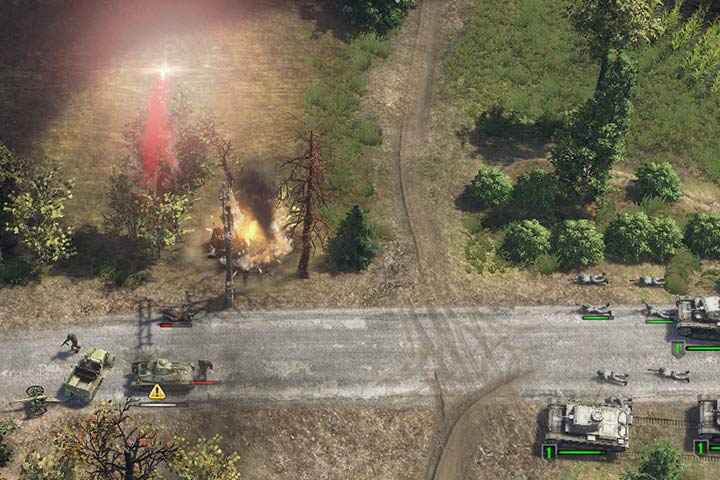 Czerwona flara oznacza kłopoty! Wróg poprosił o wsparcie i za chwilę zmierzysz się z dodatkowymi oddziałami wroga. - Porady ogólne do Sudden Strike 4 - Sudden Strike 4 - poradnik do gry