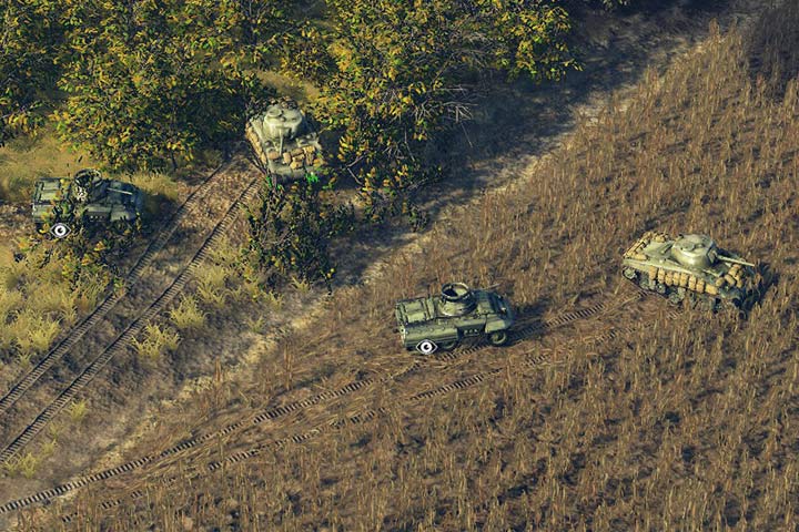 Kamuflaż tej doktryny zapewnia ukrycie dla pojazdów opancerzonych, ale nie dla czołgów. Te z kolei, mogą skorzystać z improwizowanego pancerza (worki z piaskiem na kadłubie czołgu w wypadku Aliantów). - Doktryna jednostek pancernych | Sudden Strike 4 - Sudden Strike 4 - poradnik do gry