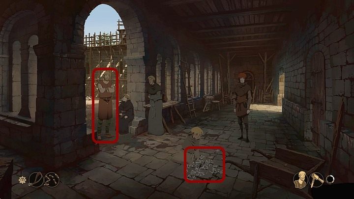 Najpierw potraktuj go procą, a gdy to nie wystarczy, by odwołał swoją wypowiedź, namów rysującego kredą na posadzce Jonathana do dania kolejnej nauczki Alfredowi (albo - jeśli sytuacja ta ma miejsce katedrze - sam napisz coś na widocznym w dole ekranu glinianym fragmencie posadzki, gdzie jeszcze nie - Filary Ziemi: Rozdział 10, Odrodzenie Kingsbridge - solucja, opis przejścia - Filary Ziemi - poradnik do gry