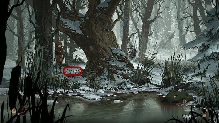 Jako Jack wędruj w lewo, omijając wielkie drzewo rosnące tuż przy rzece - Filary Ziemi: Rozdział 2, Jack - solucja, opis przejścia - Filary Ziemi - poradnik do gry