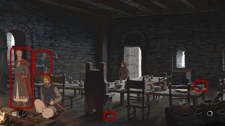 Zagadnij mężczyznę z miotłą (Matthew), upierając się, że chcesz zobaczyć lady - dowiesz się, że ma ona na dziś dość przedstawicieli płci męskiej - Filary Ziemi: Rozdział 3, Spisek - solucja, opis przejścia - Filary Ziemi - poradnik do gry