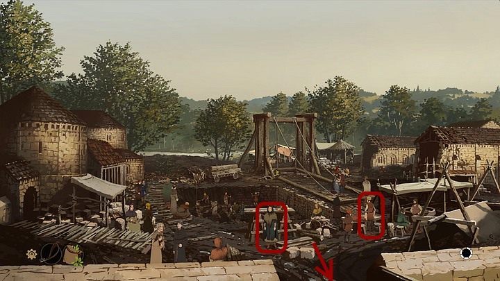 Jako Jack zagadnij mamę (w centrum ekranu), a potem Alfreda (po prawej) - Filary Ziemi: Rozdział 7, Odrodzenie Kingsbridge - solucja, opis przejścia - Filary Ziemi - poradnik do gry