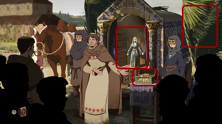 Podczas rozmowy z przybyłym księdzem wypytaj go o wszystkie szczegóły - Filary Ziemi: Rozdział 16, Dom - solucja, opis przejścia - Filary Ziemi - poradnik do gry