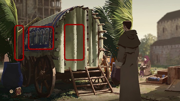 Wreszcie przyjrzyj się tylnej części wozu - Filary Ziemi: Rozdział 16, Dom - solucja, opis przejścia - Filary Ziemi - poradnik do gry