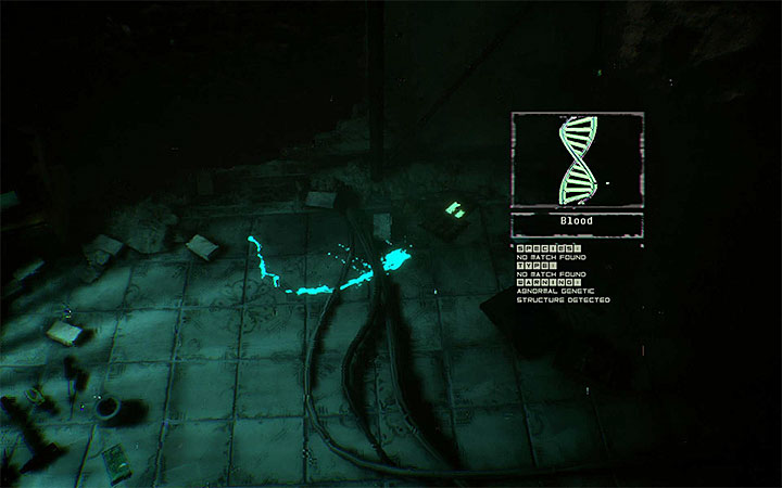 Przykładowy ślad, dzięki któremu możesz podążać za mordercą - Wytropienie mordercy | Opis przejścia - Observer - poradnik do gry