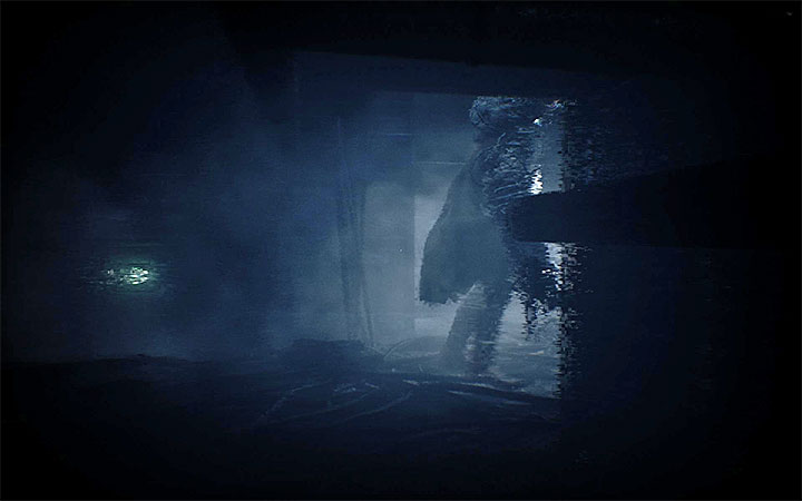 Problemy rozpoczną się po dotarciu do pokazanego na obrazku wyjścia z szybu, gdyż po okolicy podróżuje znany ci już mutant i wykrycie przez niego oznacza natychmiastową śmierć - Wizyta w starym hotelu | Opis przejścia Observer - Observer - poradnik do gry