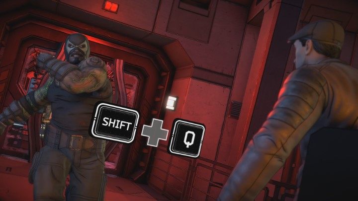 Po odblokowaniu wszystkich terminali, Bruce przeniesie się do komputera głównego, gdzie będziesz musiał nacisnąć wyskakujące przyciski - Rozdział 1 - Breach of Darkness | Epizod 4 - What Ails You - Batman: The Telltale Series - The Enemy Within - poradnik do gry