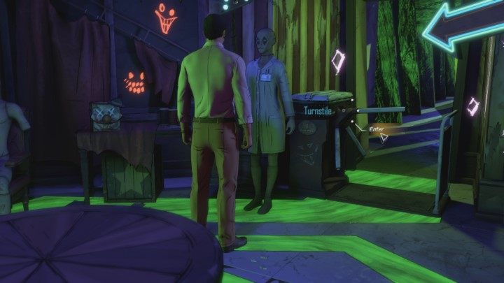 Teraz możesz udać się do przejścia widocznego na powyższym obrazku - Rozdział 5 - Zero Sum Game | Epizod 4 - What Ails You - Batman: The Telltale Series - The Enemy Within - poradnik do gry