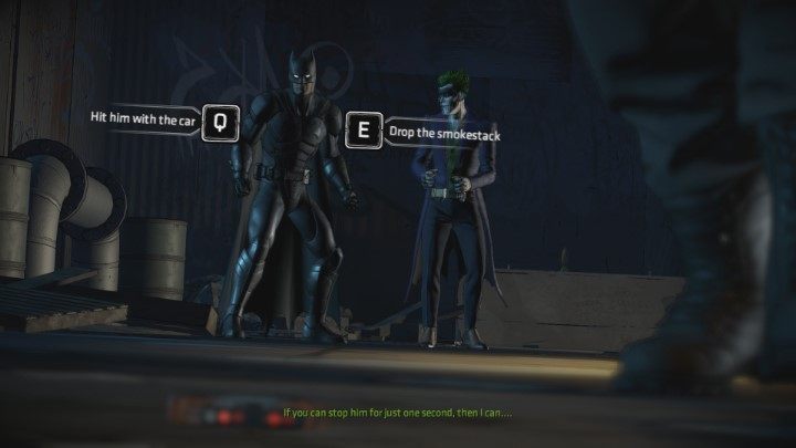 Następnie musisz podjąć kolejną decyzje - tym razem jest to sposób, w jaki chcecie powstrzymać Banea - Rozdział 1 - Funny or Die | Solucja Batman The Enemy Within - Batman: The Telltale Series - The Enemy Within - poradnik do gry