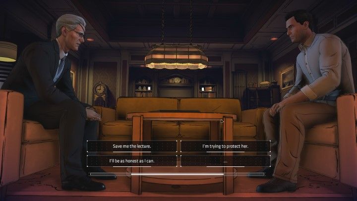 Po kilku scenkach, Bruce wróci do swojego pokoju, gdzie odbędzie się rozmowa z Alfredem. - Rozdział 4 - A Family Affair | Epizod 2 - The Pact - Batman: The Telltale Series - The Enemy Within - poradnik do gry