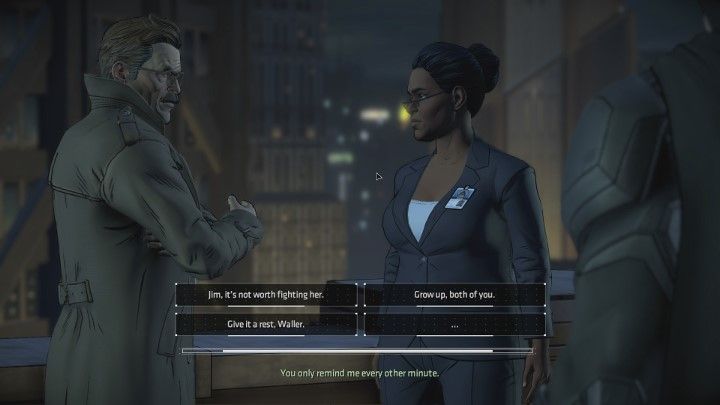 Do rozmowy dołączy Waller. - Rozdział 5 - Behind Enemy Lines | Epizod 2 - The Pact - Batman: The Telltale Series - The Enemy Within - poradnik do gry