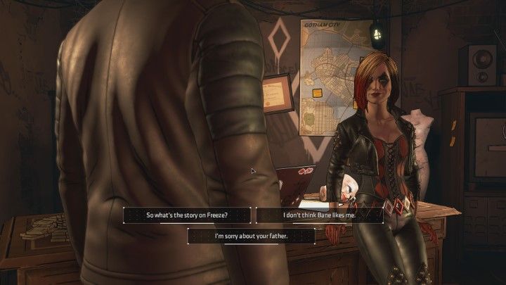 Każda opcja prowadzi do innej rozmowy (możesz zagadać na wszystkie tematy) - Rozdział 5 - Behind Enemy Lines | Epizod 2 - The Pact - Batman: The Telltale Series - The Enemy Within - poradnik do gry