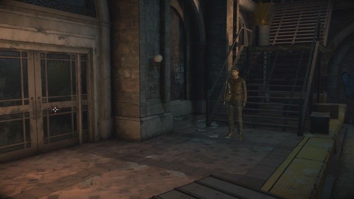 Po zakończeniu rozmowy opuścisz gabinet Harley. Zyskasz teraz kontrole nad postacią. Na początek udaj się do Freezea i pogadaj z nim. - Rozdział 5 - Behind Enemy Lines | Epizod 2 - The Pact - Batman: The Telltale Series - The Enemy Within - poradnik do gry