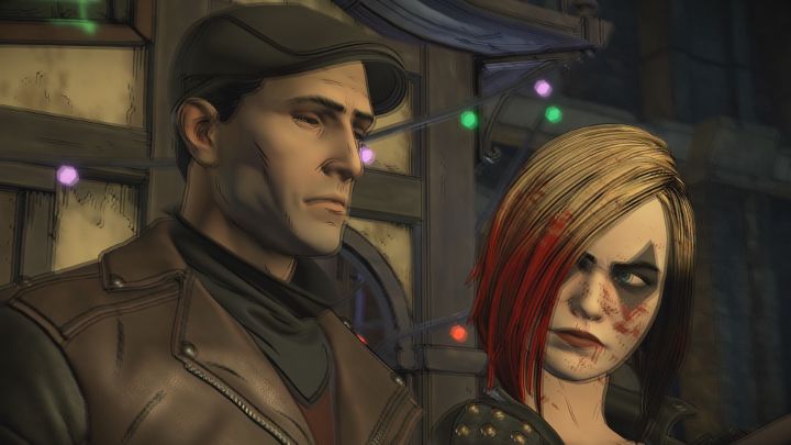 Następnie Harley pokaże laptopa Riddlera. - Rozdział 1 - Unexpected Encounter | Epizod 3 - Fractured Mask - Batman: The Telltale Series - The Enemy Within - poradnik do gry