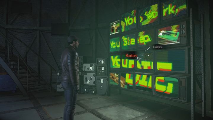 Poza tym na monitorach uruchomi się film - musisz rozwiązać zagadkę przygotowaną przez Riddlera, aby przejść dalej. - Rozdział 2 - Shot in the Dark | Epizod 3 - Fractured Mask - Batman: The Telltale Series - The Enemy Within - poradnik do gry