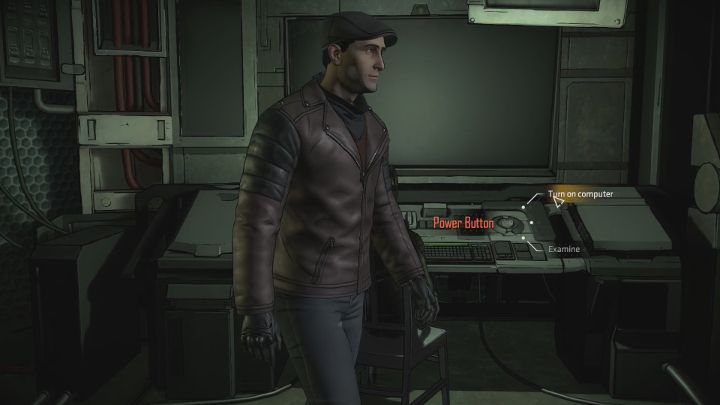 Włącz komputer za pomocą przycisku (opcja Turn on computer) - Rozdział 2 - Shot in the Dark | Epizod 3 - Fractured Mask - Batman: The Telltale Series - The Enemy Within - poradnik do gry