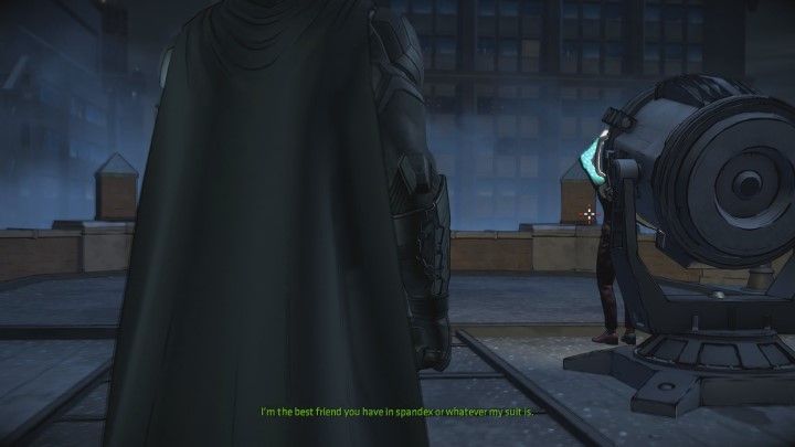 Po chwili okaże się, że w pobliżu ktoś się znajduje - podejdź tam, będzie to John - Rozdział 3 - Motley Crew | Epizod 3 - Fractured Mask - Batman: The Telltale Series - The Enemy Within - poradnik do gry
