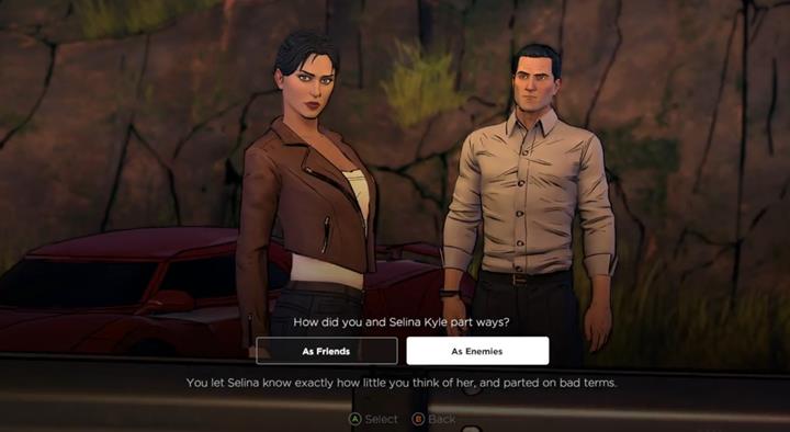 Kogo podczas ataku zorganizowanego przez dzieci Arkham - Wybory z poprzedniego sezonu | Epizod 1 - The Enigma - Batman: The Telltale Series - The Enemy Within - poradnik do gry