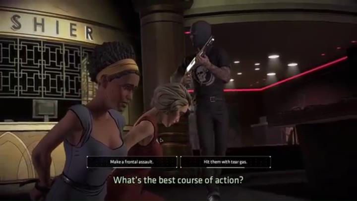 Następnie czeka cię rozmowa z komisarzem Gordonem i wybór, jak mają zaatakować kasyno - Rozdział 1 - All in a Days Work | Epizod 1 - The Enigma - Batman: The Telltale Series - The Enemy Within - poradnik do gry