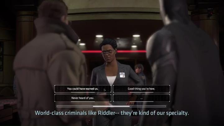 Po chwili pojawi się Amanda Waller, rozpoczniesz z nią dialog - Rozdział 2 - New Game in Town | Epizod 1 - The Enigma - Batman: The Telltale Series - The Enemy Within - poradnik do gry