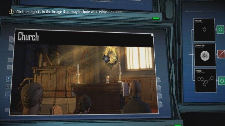 Teraz musisz wybrać obiekty, które mogą zawierać odkryte substancje - Defender - Solucja Batman Same Stitch - Villain Joker - Batman: The Telltale Series - The Enemy Within - poradnik do gry
