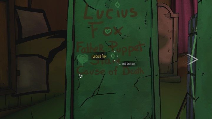 Musisz dopasować osobę z grobu do osoby, która (według Jokera) ją zabiła - w tym celu użyj zdobytych przed chwilą kart - Fractured - Solucja Batman Same Stitch - Villain Joker - Batman: The Telltale Series - The Enemy Within - poradnik do gry