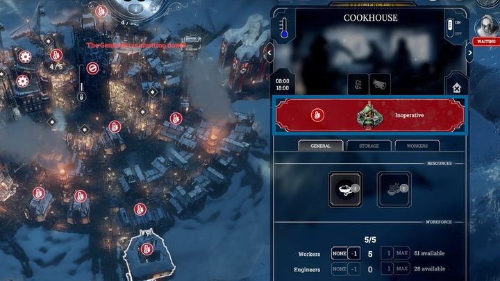 Informacje na temat stanu budynku znajdziesz na panelu danego budynku. - Zagrożenia we Frostpunk - Frostpunk - poradnik do gry