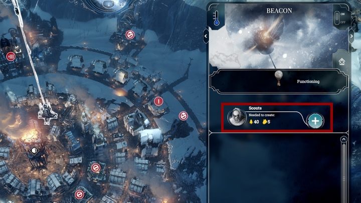 Odblokuje to mapę świata, na której naniesione są znaczniki - Ekspedycje | Podstawy rozgrywki | Frostpunk - Frostpunk - poradnik do gry