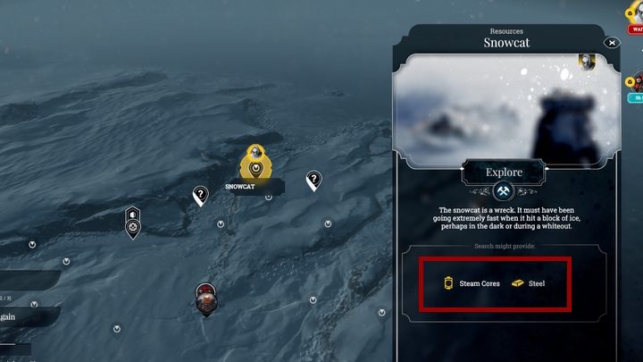 Po dotarciu do określonej lokalizacji, gra poinformuje cię o możliwości znalezienia w niej Steam Core. - Jak zdobyć Steam Cores we Frostpunk? - Frostpunk - poradnik do gry