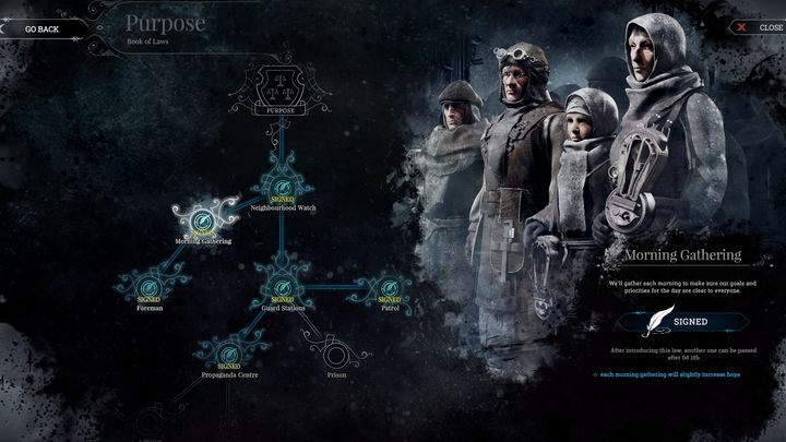 Obierając ścieżkę porządku we Frostpunku, twoje miasto stopniowo będzie nabierać czysto policyjnego charakteru - Ścieżka Religii czy Ścieżka Porządku - co wybrać we Frostpunk? - Frostpunk - poradnik do gry
