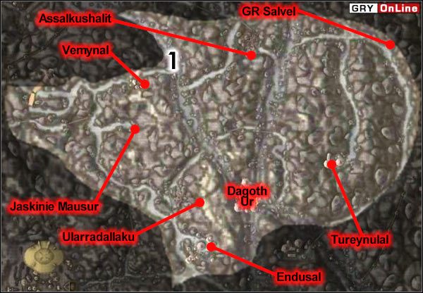 [1] - Dolne wejście do twierdzy Kogoruhn , Kogoruhn - Mapa Główna | ŚWIAT - Dagoth Ur | The Elder Scrolls III: Morrowind - The Elder Scrolls III: Morrowind - poradnik do gry