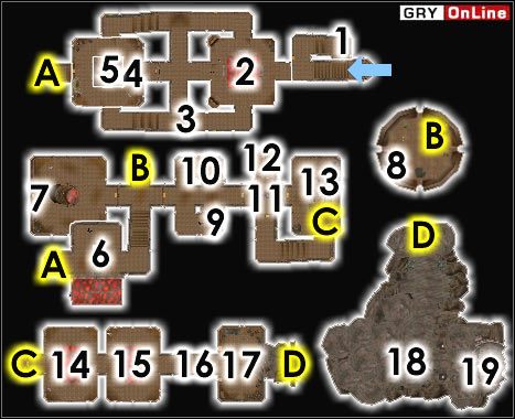 Popielnego Niewolnika, Popielnego Ghula, Popielnego Zombie, Spaczonego, Zarażonego Spaczeniem lub Lunatyka spotkasz w [1], [2] i [5] (na dole) - Dagoth Ur | ŚWIAT - Dagoth Ur | The Elder Scrolls III: Morrowind - The Elder Scrolls III: Morrowind - poradnik do gry